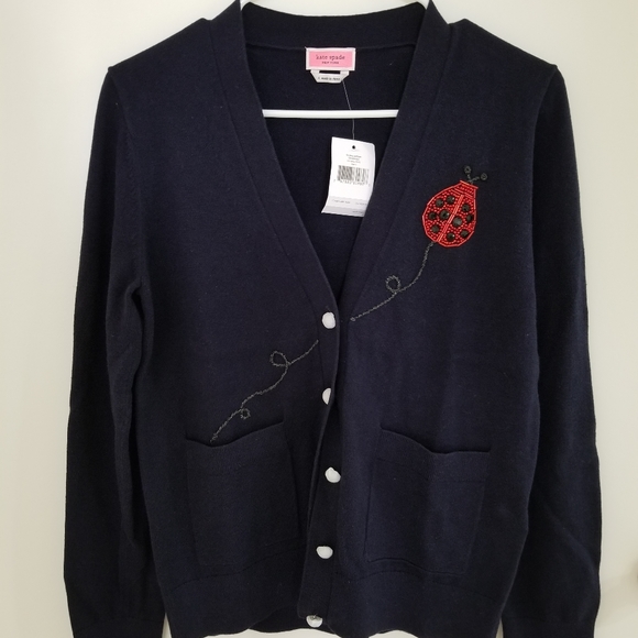 Kate Spade Ladybug Cardigan Nwt 